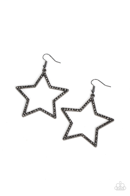 Paparazzi | Supernova Sparkle - Black | Earrings