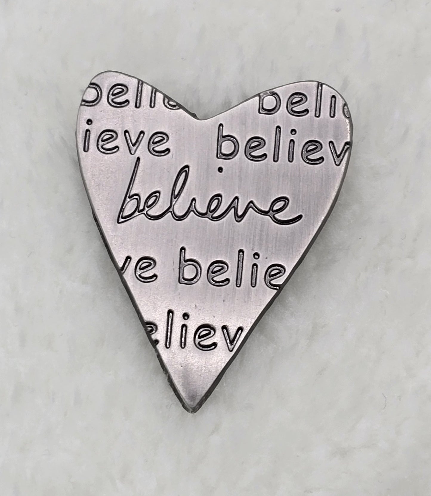 Vintage Inspirational Heart Brooch Pins