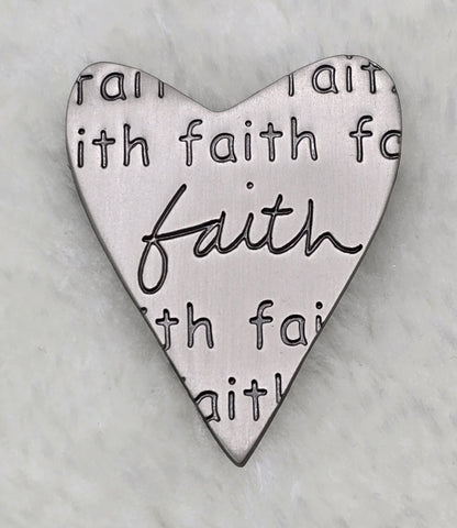 Vintage Inspirational Heart Brooch Pins