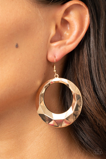 Fiercely Faceted - Gold - Paparazzi