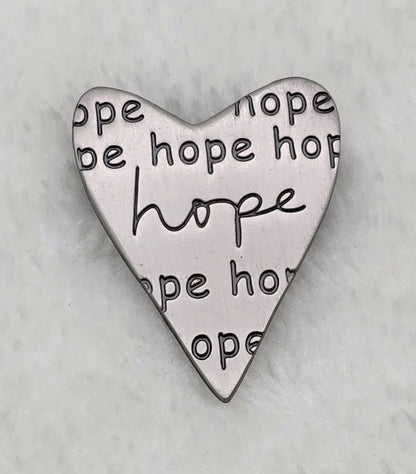 Vintage Inspirational Heart Brooch Pins