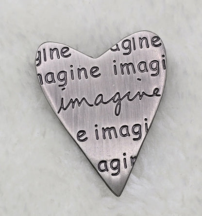 Vintage Inspirational Heart Brooch Pins